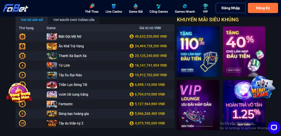 Ưu đãi và Khuyến mãi đặc biệt VIP g6bet app